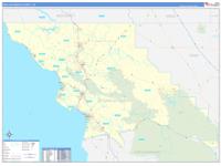 San Luis Obispo, Ca Wall Map Zip Code